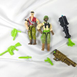 VTG 1993 GI Joe Colonel Courage and Gung Ho Action‎ Figures W/ Accessories